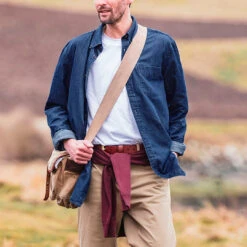 Hoggs Of Fife Archerfield Men's Denim Shirt -Trendsetters Closet Hoggs of Fife Archerfield Men Denim Shirt Dark Wash 03