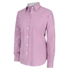 Hoggs Of Fife Becky II Ladies Cotton Shirt -Trendsetters Closet Hoggs of Fife Becky II Ladies Cotton Shirt Violet Cerise 01