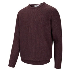 Hoggs Of Fife Borders Men's Ribbed Knit Jumper -Trendsetters Closet Hoggs of Fife Borders Men Ribbed KnitJumper Redwood 01