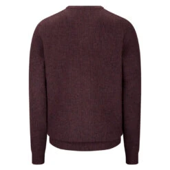 Hoggs Of Fife Borders Men's Ribbed Knit Jumper -Trendsetters Closet Hoggs of Fife Borders Men Ribbed KnitJumper Redwood 02