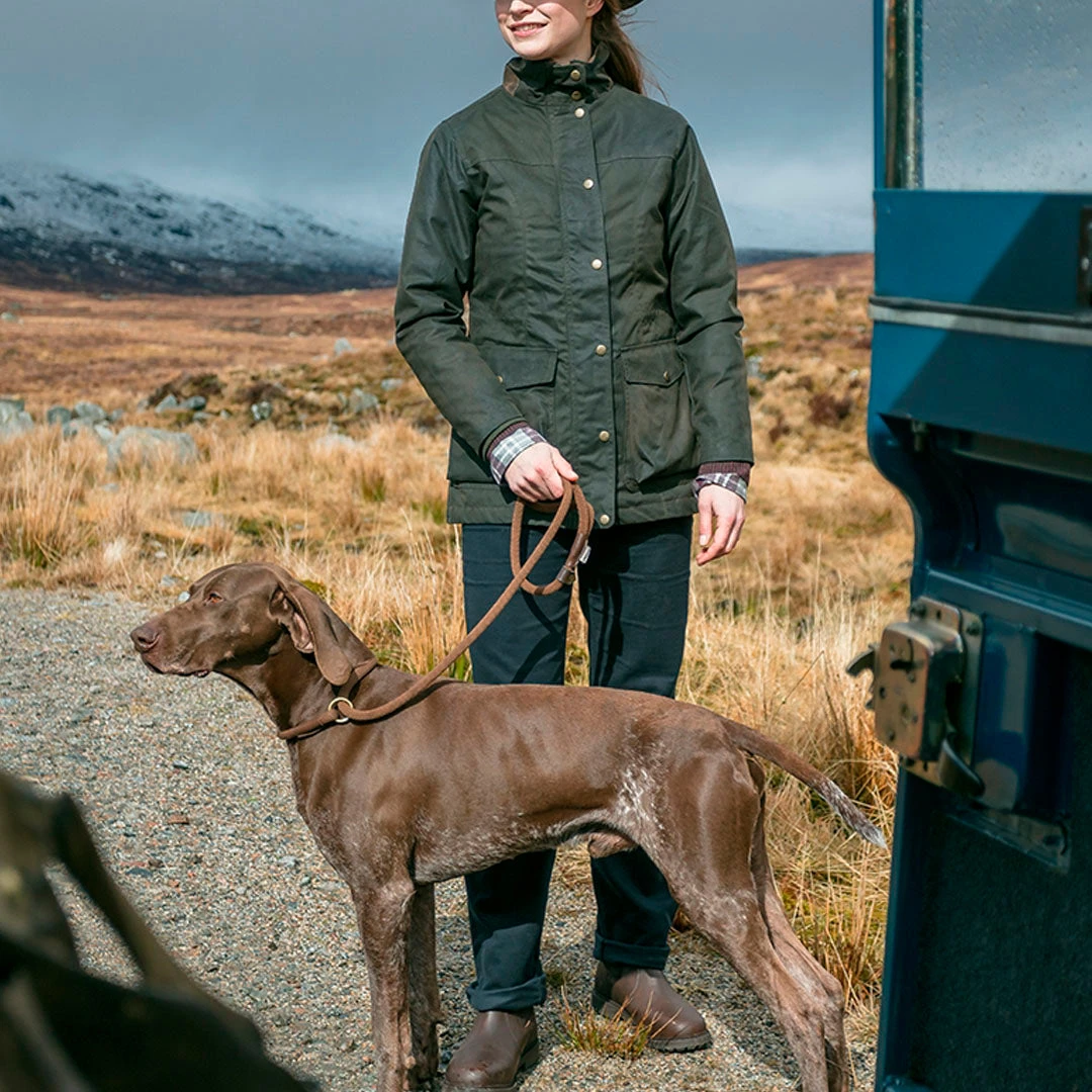 Hoggs Of Fife Caledonia Ladies Waxed Jacket 2 Hoggs Of Fife Caledonia Ladies Waxed Jacket - Image 2