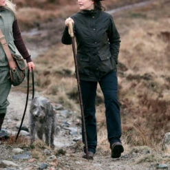 Hoggs Of Fife Caledonia Ladies Waxed Jacket 8 Hoggs Of Fife Caledonia Ladies Waxed Jacket -Trendsetters Closet Hoggs of Fife Caledonia Ladies Waxed Jacket Antique Olive 03