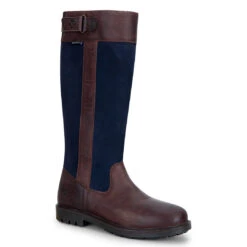 Hoggs Of Fife Cleveland II Ladies Country Boots -Trendsetters Closet Hoggs of Fife Cleveland II Ladies Country Boots Dark Brown Navy 01