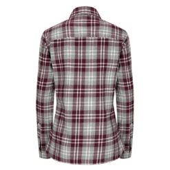 Hoggs Of Fife Eilidh Ladies Flannel Shirt -Trendsetters Closet Hoggs of Fife Eilidh Ladies Flannel Shirt Marled Merlot 03
