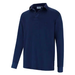 Hoggs Of Fife Heriot Men's Long Sleeve Rugby Shirt -Trendsetters Closet Hoggs of Fife Heriot Men s Long Sleeve Rugby Shirt Navy 01
