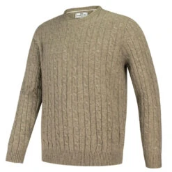 Hoggs Of Fife Jedburgh Men's Cable Knit Sweatshirt -Trendsetters Closet Hoggs of Fife Jedburgh Men s Cable Knit Sweatshirt Oatmeal 01