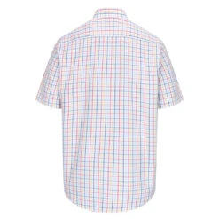 Hoggs Of Fife Kessock Men's Short Sleeve Tattersall Shirt -Trendsetters Closet Hoggs of Fife Kessock Men s Short Sleeve Tattersall Shirt Red Yellow Check 02