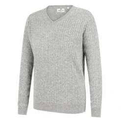 Hoggs Of Fife Lauder Ladies Cable Knit Sweatshirt -Trendsetters Closet Hoggs of Fife Lauder Ladies Cable Knit Sweatshirt Grey 01