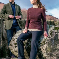 Hoggs Of Fife Laurie Ladies Longline Sweatshirt -Trendsetters Closet Hoggs of Fife Laurie Ladies Longline Sweatshirt Redwood 02