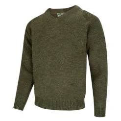 Hoggs Of Fife Melrose Men's V-Neck Hunting Pullover Sweatshirt