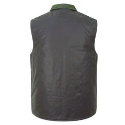 Hoggs Of Fife Men's Padded Waxed Waistcoat -Trendsetters Closet Hoggs of Fife Men Padded Waxed Waistcoat Olive 04