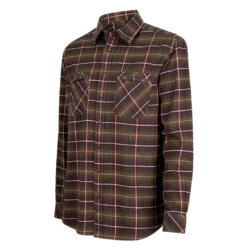 Hoggs Of Fife Men's Countrysport Luxury Hunting Shirt -Trendsetters Closet Hoggs of Fife Mens Countrysport Luxury Hunting Shirt Olive Wine 01