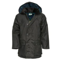 Hoggs Of Fife Men's Padded Wax Jacket -Trendsetters Closet Hoggs of Fife Mens Padded Wax Jacket Brown 01