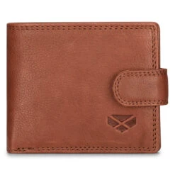 Hoggs Of Fife Monarch Leather Coin Wallet With Tab
