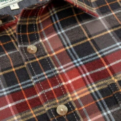 Hoggs Of Fife Pitlochry Men's Flannel Check Shirt -Trendsetters Closet Hoggs of Fife Pitlochry Mens Flannel Check Shirt Chestnut Check 05