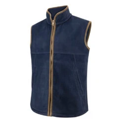 Hoggs Of Fife Stenton Men's Technical Fleece Gilet -Trendsetters Closet Hoggs of Fife Stenton Mens Technical Fleece Gilet Midnight Navy 01