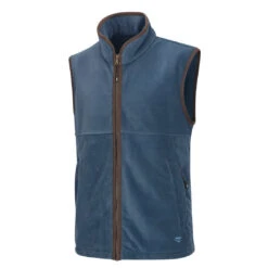 Hoggs Of Fife Stenton Men's Technical Fleece Gilet -Trendsetters Closet Hoggs of Fife Stenton Mens Technical Fleece Gilet Midnight Slate Grey 01