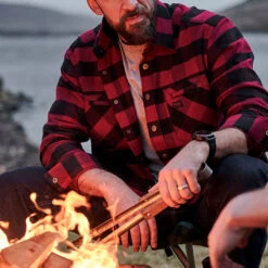 Hoggs Of Fife Tentsmuir Men's Flannel Shirt -Trendsetters Closet Hoggs of Fife Tentsmuir Men s Flannel Shirt Red Black 02