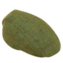 Hoggs Of Fife Windowpane Waterproof Tweed Cap