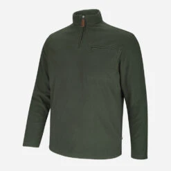 Hoggs Of Fife Islander 1/4 Zip Micro-Fleece Shirt -Trendsetters Closet hoggs islander green 1