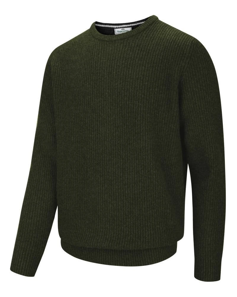 Hoggs Of Fife Borders Ribbed Knit Pullover - Loden 1 Hoggs Of Fife Borders Ribbed Knit Pullover - Loden