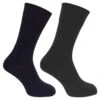Hoggs Of Fife Brogue Merino Sock Navy/Grey Twin Pack