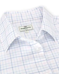 Hoggs Of Fife Callie Twill Check Shirt - White/Pink/Blue -Trendsetters Closet hoggs of fife callie twill check shirt white pink blue 3 96803 p