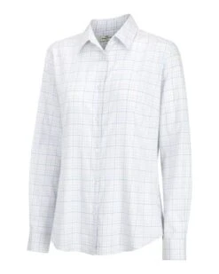 Hoggs Of Fife Callie Twill Check Shirt - White/Pink/Blue