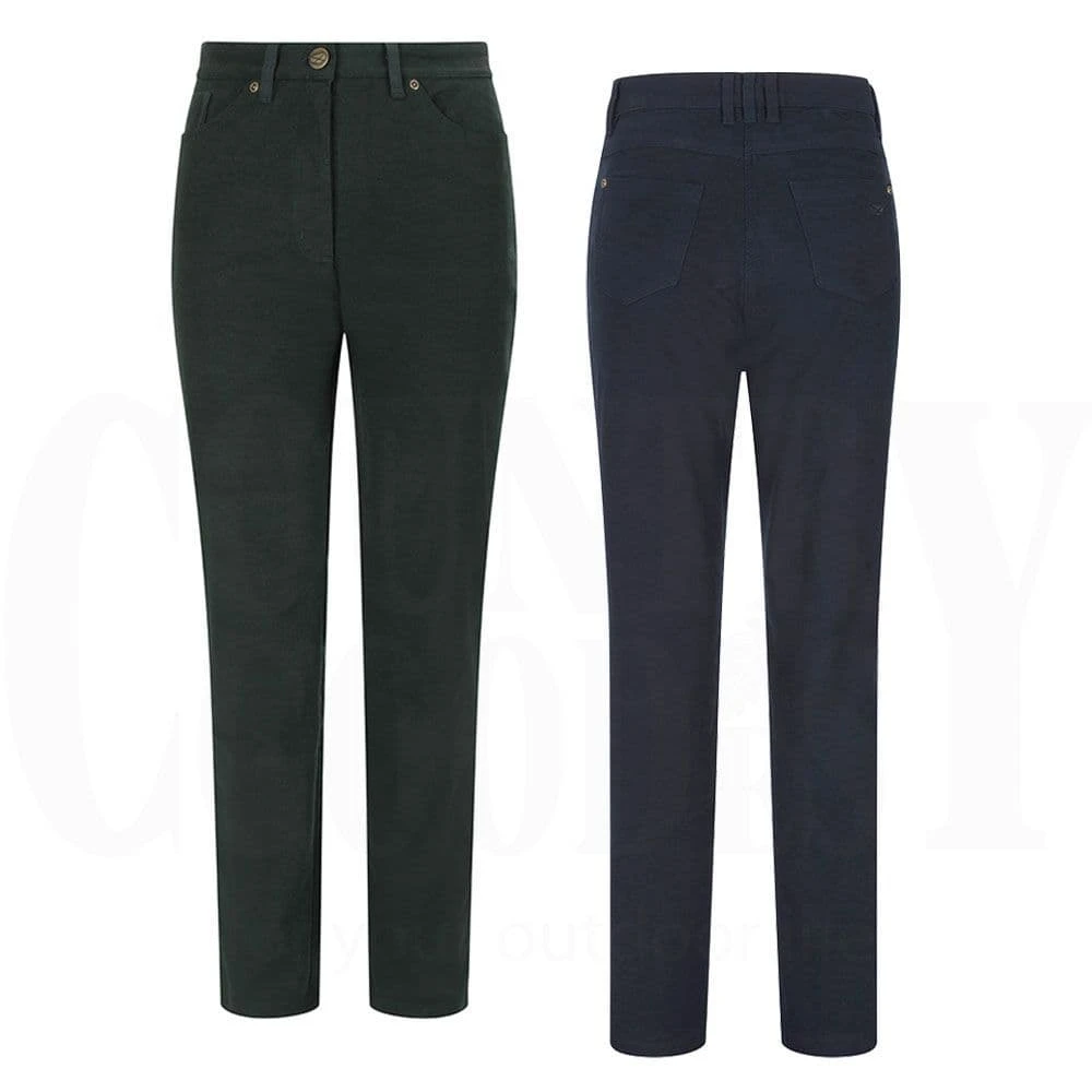 Hoggs Of Fife Catrine Ladies Stretch Moleskin Jeans - Midnight Navy 3 Hoggs Of Fife Catrine Ladies Stretch Moleskin Jeans - Midnight Navy - Image 3