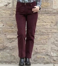 Hoggs Of Fife Ceres Ladies Stretch Cord Jeans - Merlot -Trendsetters Closet hoggs of fife ceres ladies stretch cord jeans merlot 3 96864 p