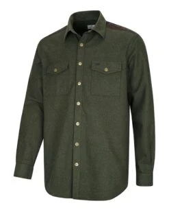 Hoggs Of Fife Dunvegan Heavyweight Flannel Shirt - Loden