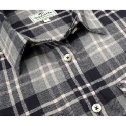 Hoggs Of Fife Eilidh Ladies Flannel Shirt - Navy Marl -Trendsetters Closet hoggs of fife eilidh ladies flannel shirt navy marl 3 97251 p