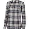 Hoggs Of Fife Eilidh Ladies Flannel Shirt - Navy Marl