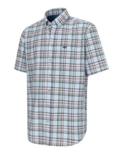 Hoggs Of Fife Girvan Short Sleeve Shirt - Sky Blue