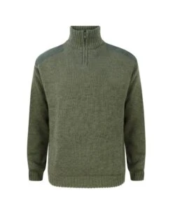 Hoggs Of Fife Hebrides Zip Neck Windproof Pullover - Dark Loden -Trendsetters Closet hoggs of fife hebrides zip neck windproof pullover dark loden 3 97410 p