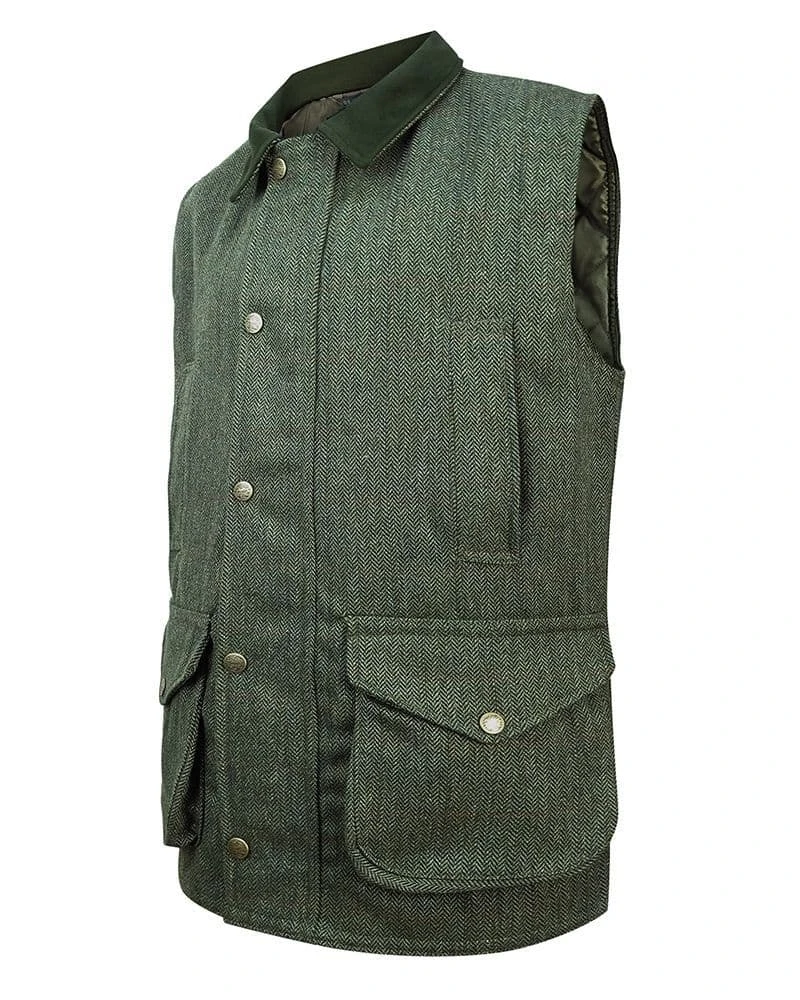 Hoggs Of Fife Helmsdale Green Tweed Waistcoat 2 Hoggs Of Fife Helmsdale Green Tweed Waistcoat - Image 2