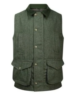 Hoggs Of Fife Helmsdale Green Tweed Waistcoat