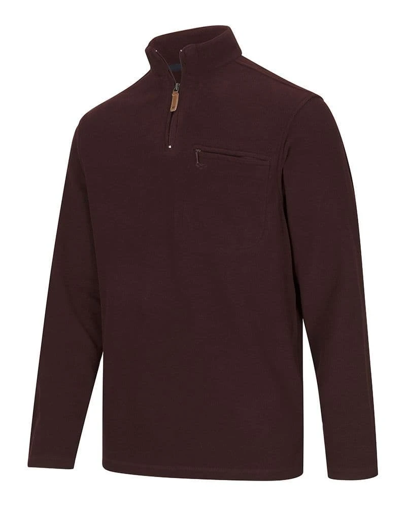 Hoggs Of Fife Islander 1/4 Zip Micro-Fleece Shirt - Burgundy 1 Hoggs Of Fife Islander 1/4 Zip Micro-Fleece Shirt - Burgundy