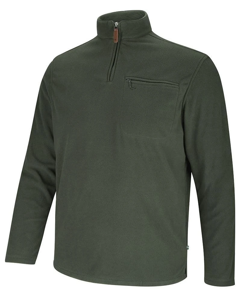 Hoggs Of Fife Islander 1/4 Zip Micro-Fleece Shirt - Dark Olive 1 Hoggs Of Fife Islander 1/4 Zip Micro-Fleece Shirt - Dark Olive