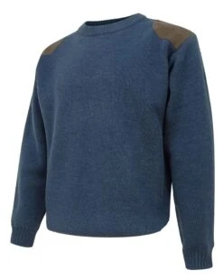 Hoggs Of Fife Melrose Hunting Pullover - Marled Navy