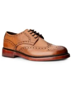 Hoggs Of Fife Muirfield Brogue Shoes - Burnished Tan