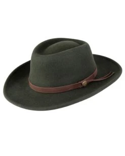 Hoggs Of Fife Perth Crushable Felt Hat - Green
