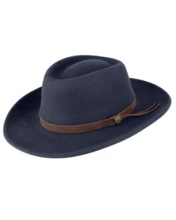 Hoggs Of Fife Perth Crushable Felt Hat - Navy