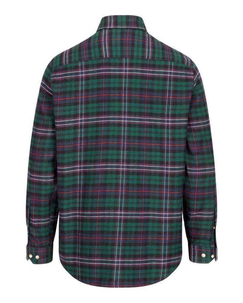 Hoggs Of Fife Pitscottie Flannel Shirt - Dark Green Tartan Check 2 Hoggs Of Fife Pitscottie Flannel Shirt - Dark Green Tartan Check - Image 2