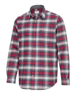 Hoggs Of Fife Pitscottie Flannel Shirt - Red Tartan Check