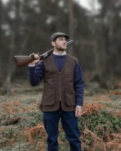 Hoggs Of Fife Struther Shooting Vest - Dark Green -Trendsetters Closet hoggs of fife struther shooting vest dark green 3 98146 p