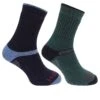 Hoggs Of Fife Tech-Active Socks Green/Navy - Twin Pack